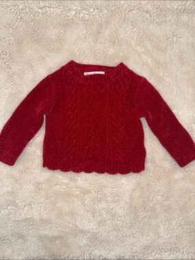 Tommy Bahama Red Cable-Knit Kids Sweater